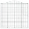 Kosze gabionowe, 11 szt, 200x30x180/200cm, galwanizowane żelazo