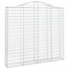 Kosze gabionowe, 14 szt, 200x30x180/200cm, galwanizowane żelazo