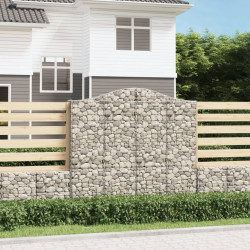 Kosze gabionowe, 20 szt, 200x30x180/200cm, galwanizowane żelazo