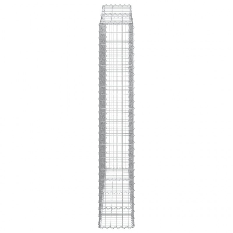 Kosze gabionowe, 20 szt, 200x30x180/200cm, galwanizowane żelazo