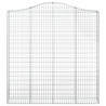 Kosze gabionowe, 3 szt, 200x30x200/220 cm, galwanizowane żelazo
