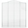 Kosze gabionowe, 4 szt, 200x30x200/220 cm, galwanizowane żelazo