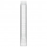 Kosze gabionowe, 4 szt, 200x30x200/220 cm, galwanizowane żelazo