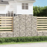 Kosze gabionowe, 6 szt, 200x30x200/220 cm, galwanizowane żelazo