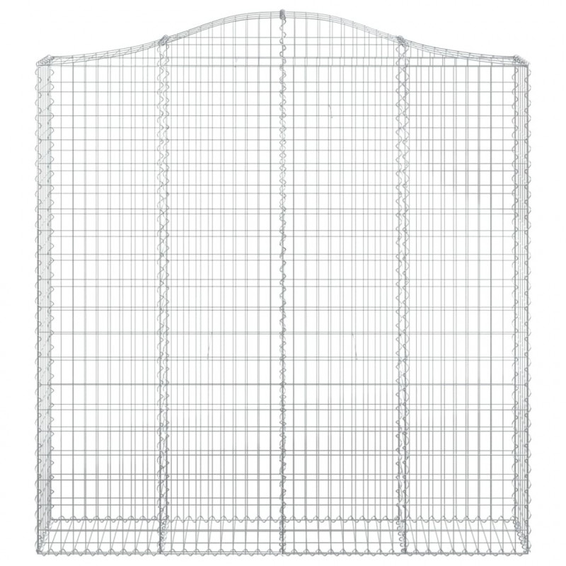 Kosze gabionowe, 9 szt, 200x30x200/220 cm, galwanizowane żelazo
