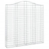 Kosze gabionowe, 10 szt, 200x30x200/220cm, galwanizowane żelazo
