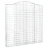 Kosze gabionowe, 13 szt, 200x30x200/220cm, galwanizowane żelazo