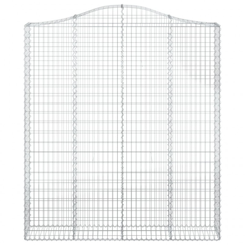 Kosze gabionowe, 3 szt, 200x30x220/240 cm, galwanizowane żelazo