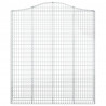 Kosze gabionowe, 3 szt, 200x30x220/240 cm, galwanizowane żelazo