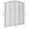 Kosze gabionowe, 3 szt, 200x30x220/240 cm, galwanizowane żelazo