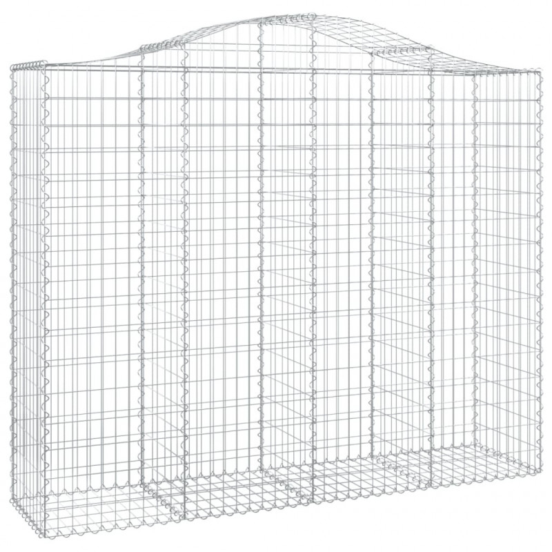 Kosze gabionowe, 30 szt, 200x50x160/180cm, galwanizowane żelazo