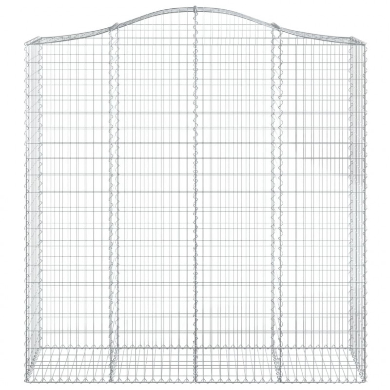 Kosze gabionowe, 3 szt, 200x50x200/220 cm, galwanizowane żelazo