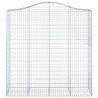Kosze gabionowe, 3 szt, 200x50x200/220 cm, galwanizowane żelazo