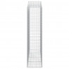 Kosze gabionowe, 6 szt, 200x50x200/220 cm, galwanizowane żelazo