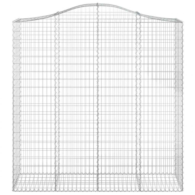 Kosze gabionowe, 8 szt, 200x50x200/220 cm, galwanizowane żelazo
