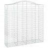 Kosze gabionowe, 14 szt, 200x50x200/220cm, galwanizowane żelazo