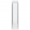 Kosze gabionowe, 14 szt, 200x50x200/220cm, galwanizowane żelazo