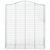 Kosze gabionowe, 11 szt, 200x50x220/240cm, galwanizowane żelazo