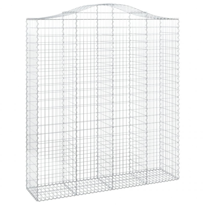 Kosze gabionowe, 13 szt, 200x50x220/240cm, galwanizowane żelazo