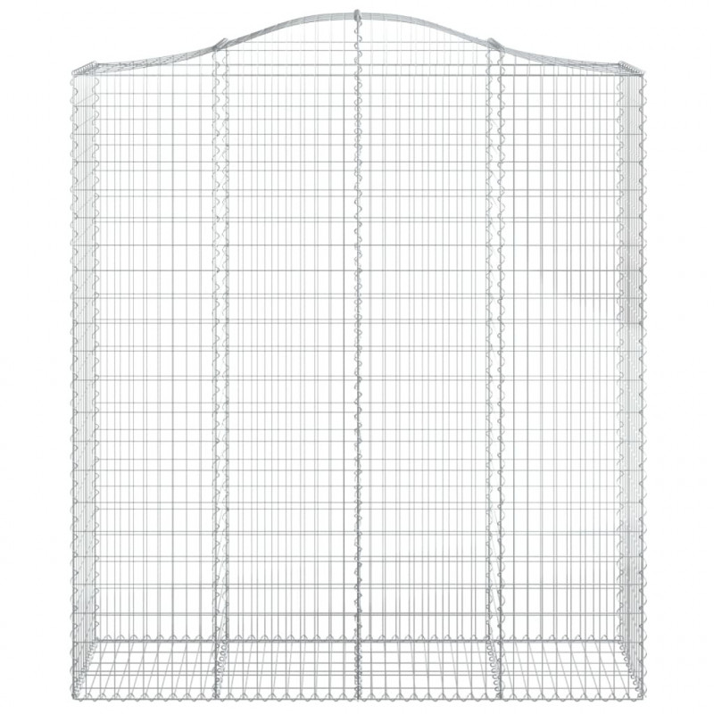 Kosze gabionowe, 14 szt, 200x50x220/240cm, galwanizowane żelazo