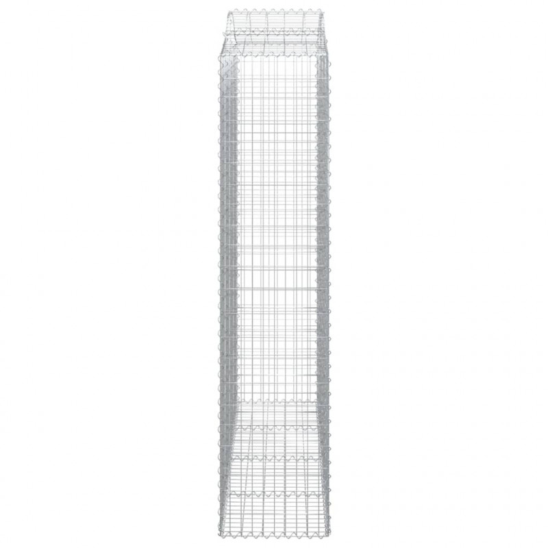 Kosze gabionowe, 18 szt, 200x50x220/240cm, galwanizowane żelazo