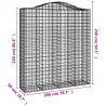 Kosze gabionowe, 30 szt, 200x50x220/240cm, galwanizowane żelazo
