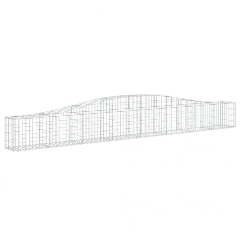 Kosze gabionowe, 20 szt, 400x30x40/60 cm, galwanizowane żelazo