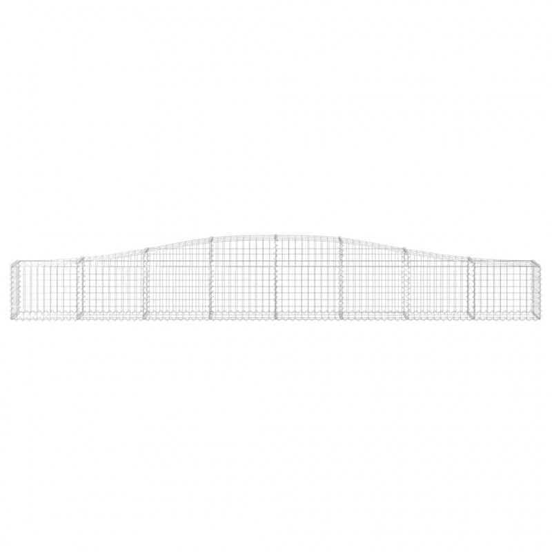Kosze gabionowe, 20 szt, 400x30x40/60 cm, galwanizowane żelazo
