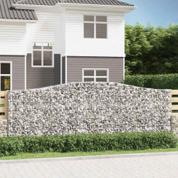 Kosze gabionowe, 20 szt, 400x30x140/160cm, galwanizowane żelazo