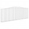 Kosze gabionowe, 20 szt, 400x30x140/160cm, galwanizowane żelazo