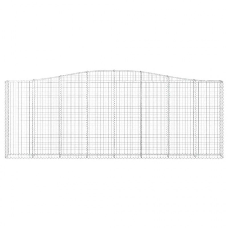Kosze gabionowe, 20 szt, 400x30x140/160cm, galwanizowane żelazo