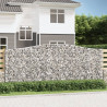 Kosze gabionowe, 2 szt, 400x30x160/180 cm, galwanizowane żelazo