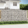 Kosze gabionowe, 2 szt, 400x30x200/220 cm, galwanizowane żelazo