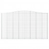 Kosze gabionowe, 3 szt, 400x30x220/240 cm, galwanizowane żelazo