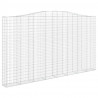 Kosze gabionowe, 5 szt, 400x30x220/240 cm, galwanizowane żelazo