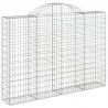 Kosze gabionowe, 40 szt, 200x30x140/160cm, galwanizowane żelazo