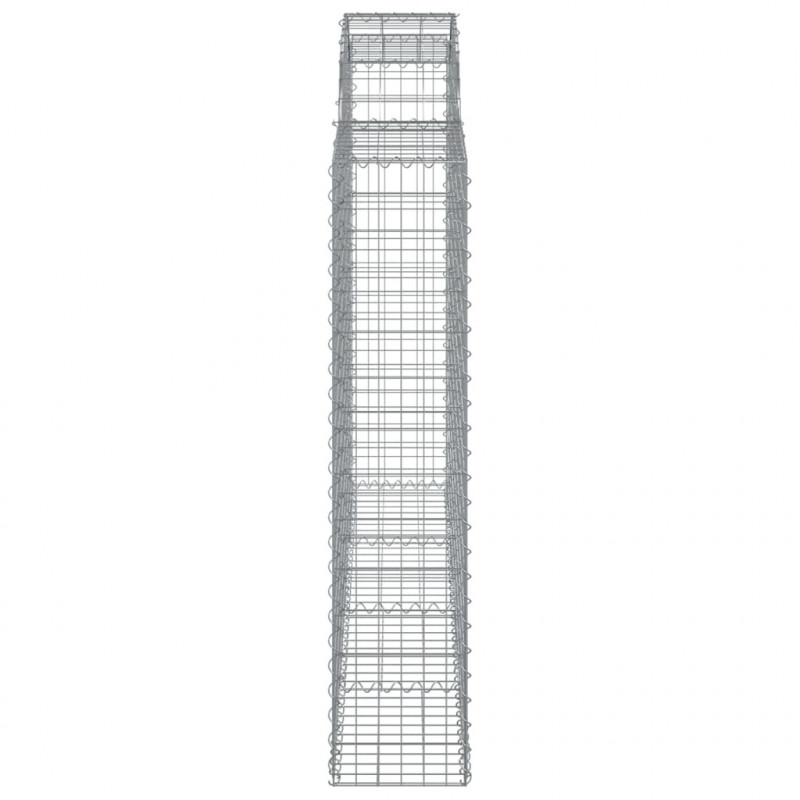 Kosze gabionowe, 40 szt, 200x30x140/160cm, galwanizowane żelazo