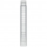 Kosze gabionowe, 14 szt, 200x30x200/220cm, galwanizowane żelazo