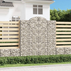 Kosze gabionowe, 18 szt, 200x50x220/240cm, galwanizowane żelazo