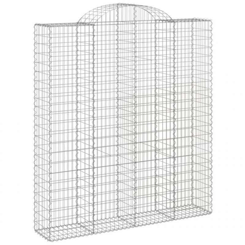 Kosze gabionowe, 18 szt, 200x50x220/240cm, galwanizowane żelazo
