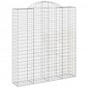 Kosze gabionowe, 18 szt, 200x50x220/240cm, galwanizowane żelazo