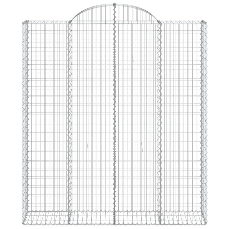 Kosze gabionowe, 18 szt, 200x50x220/240cm, galwanizowane żelazo