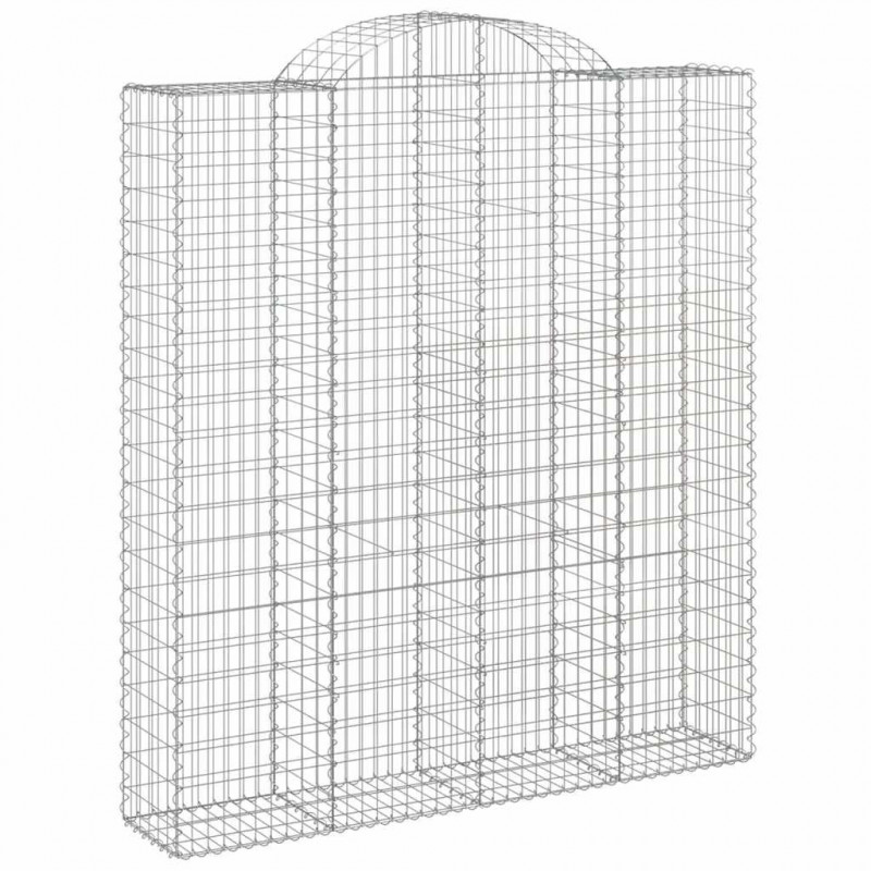 Kosze gabionowe, 20 szt, 200x50x220/240cm, galwanizowane żelazo