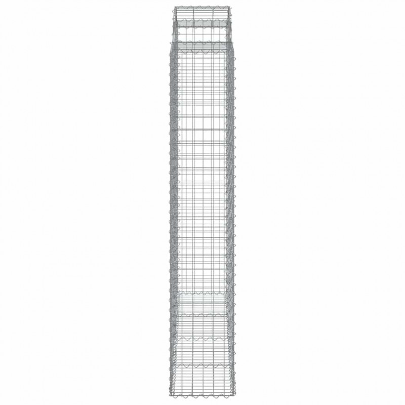 Kosze gabionowe, 20 szt, 200x50x220/240cm, galwanizowane żelazo