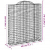 Kosze gabionowe, 20 szt, 200x50x220/240cm, galwanizowane żelazo