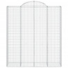 Kosze gabionowe, 25 szt, 200x50x220/240cm, galwanizowane żelazo