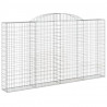 Kosze gabionowe, 5 szt, 300x30x160/180 cm, galwanizowane żelazo