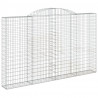Kosze gabionowe, 4 szt, 300x30x180/200 cm, galwanizowane żelazo