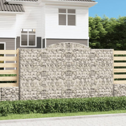 Kosze gabionowe, 5 szt, 300x30x180/200 cm, galwanizowane żelazo