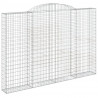 Kosze gabionowe, 3 szt, 300x30x200/220 cm, galwanizowane żelaz